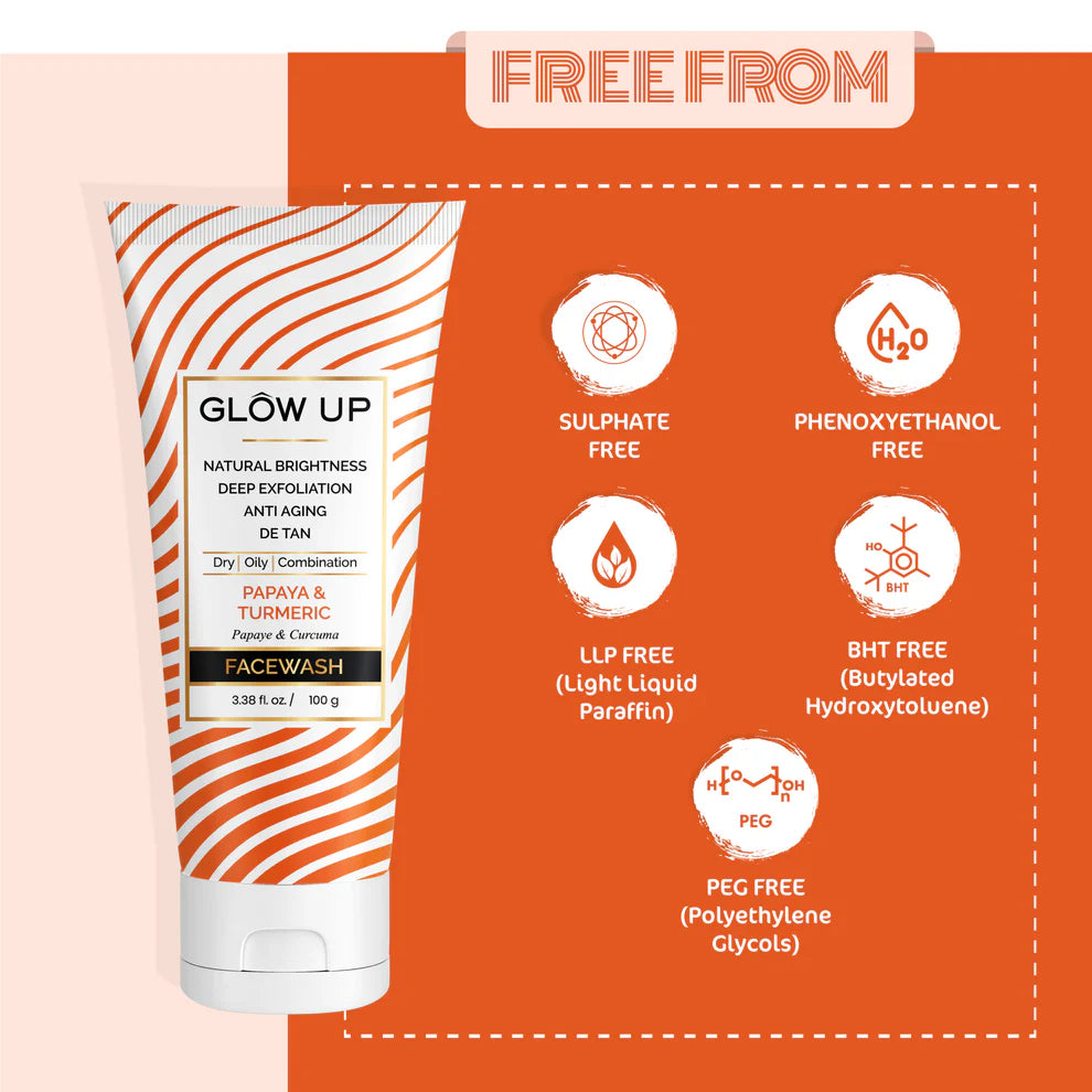 Glow Up PAPAYA & TURMERIC FACE WASH 100g