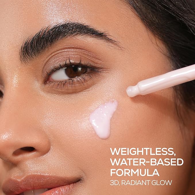 RENEE Lumi Glow Highlighting Primer + Serum | Hydrates, Promotes Even Skin Texture | Gives Luminous, 3D Glow | With Hyaluronic Acid, Peptides & Vitamin E | Base For Face Makeup | 30ml