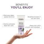 Oshea Herbals Glopure Lightening and Brightening Foaming Cleanser 3 in One Deep Cleansing,Lighten and Brighten,Gentle Exfoliation All Skin Types 100ml
