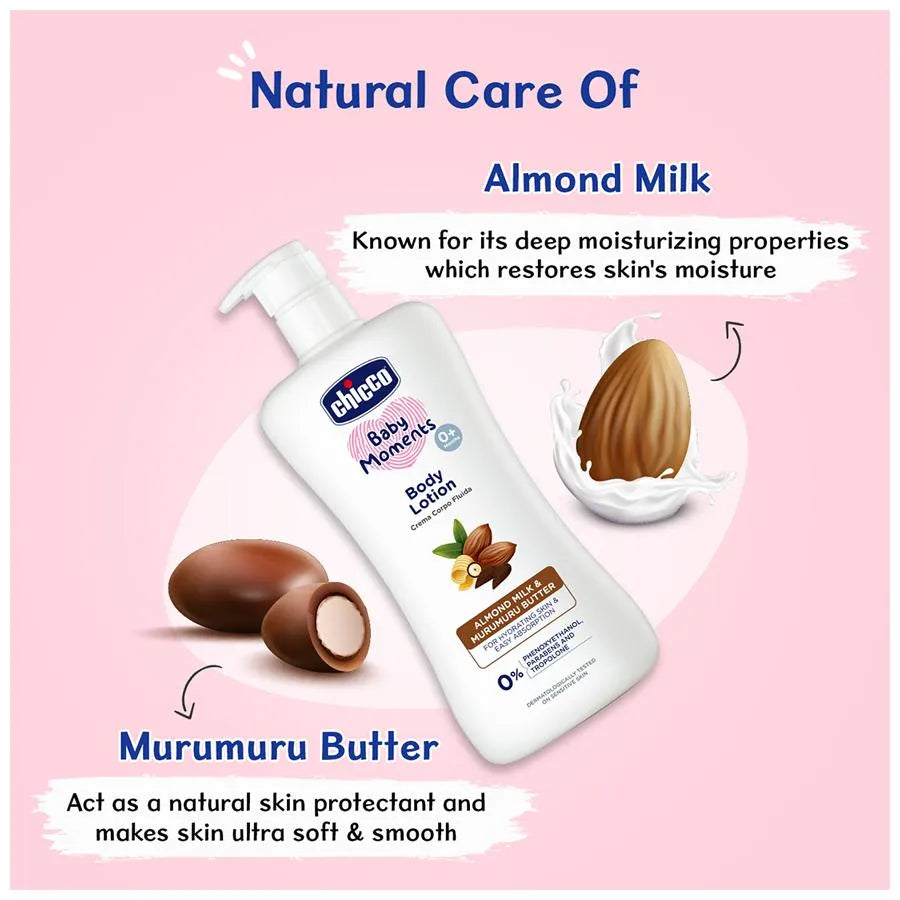 Chicco Baby Moments Body Lotion Almond Milk & Murumuru Butter 0