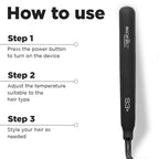 Ikonic Professional S3+ Ceramic Hai Straightener Black