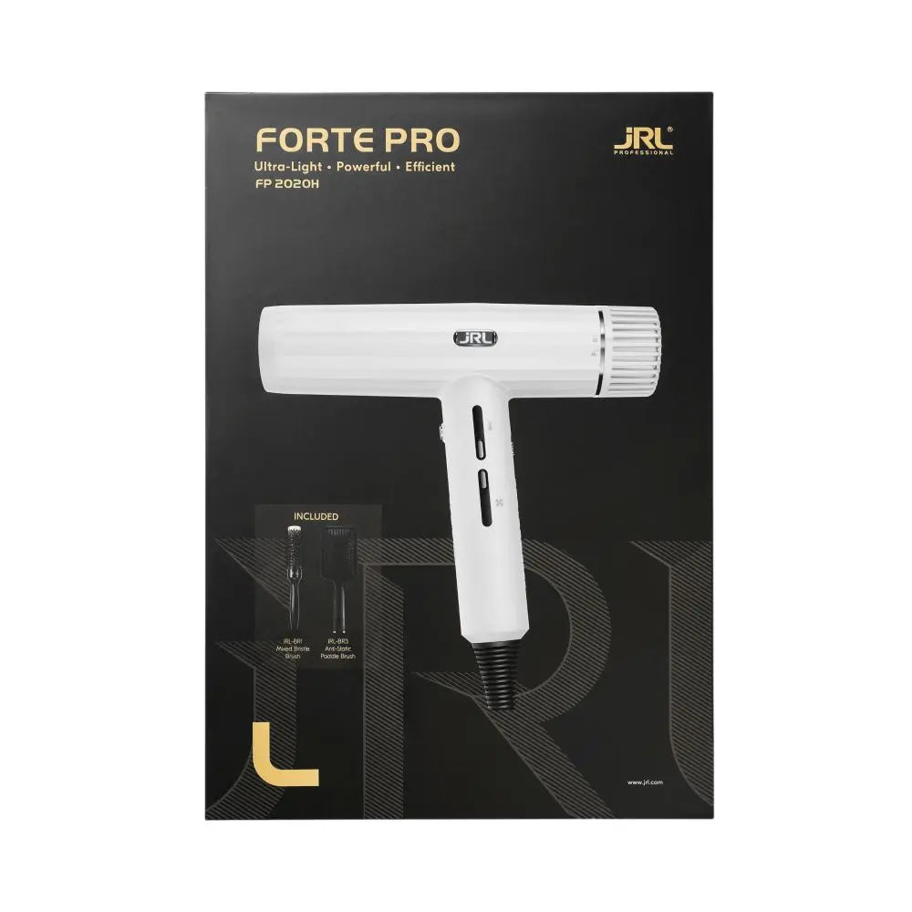 JRL PROFESSIONAL Forte Pro 2020H hair dryer set Hair dryer + 2 round brushes White
