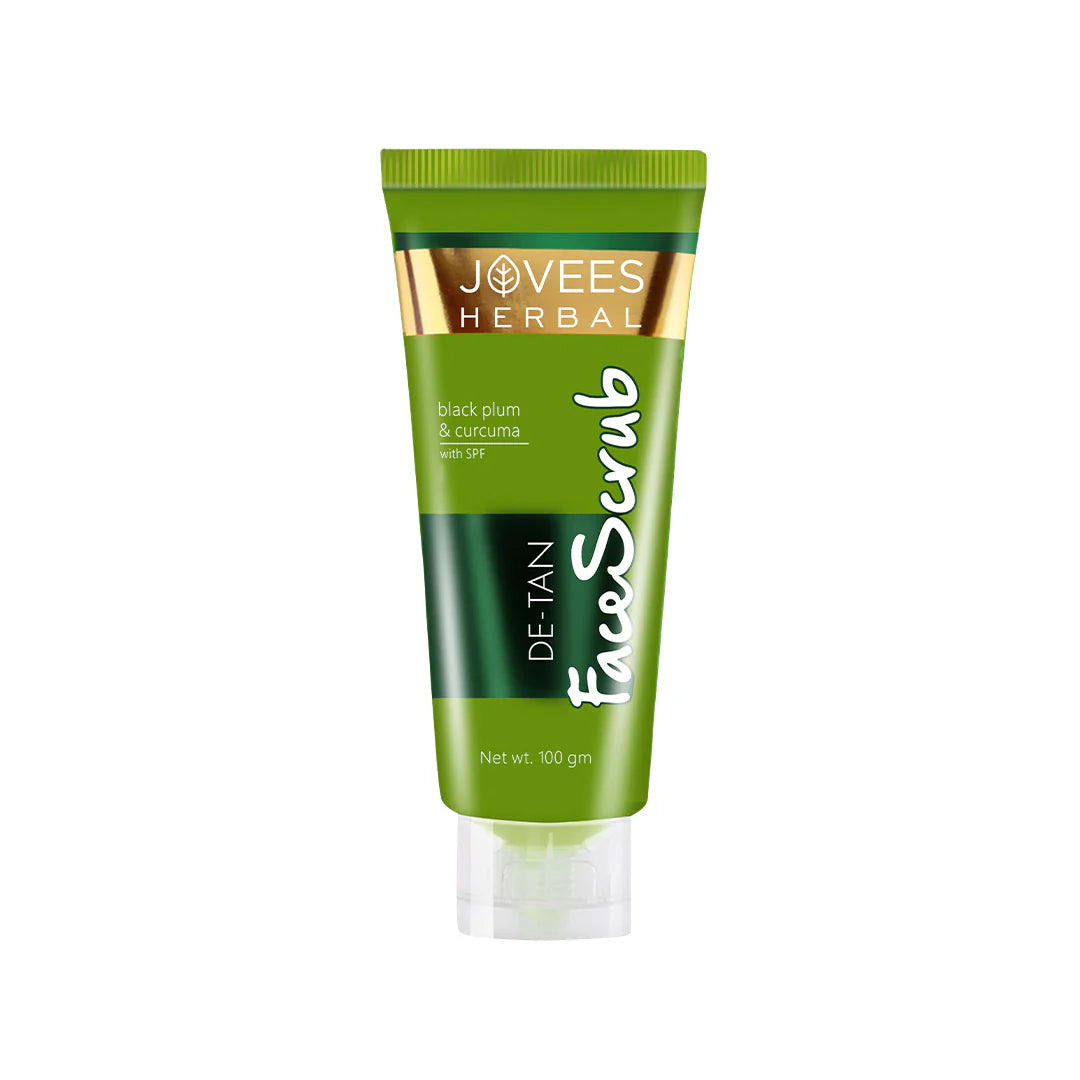 Jovees Detan Face Scrub With SPF Black Plum & Curcuma 100g