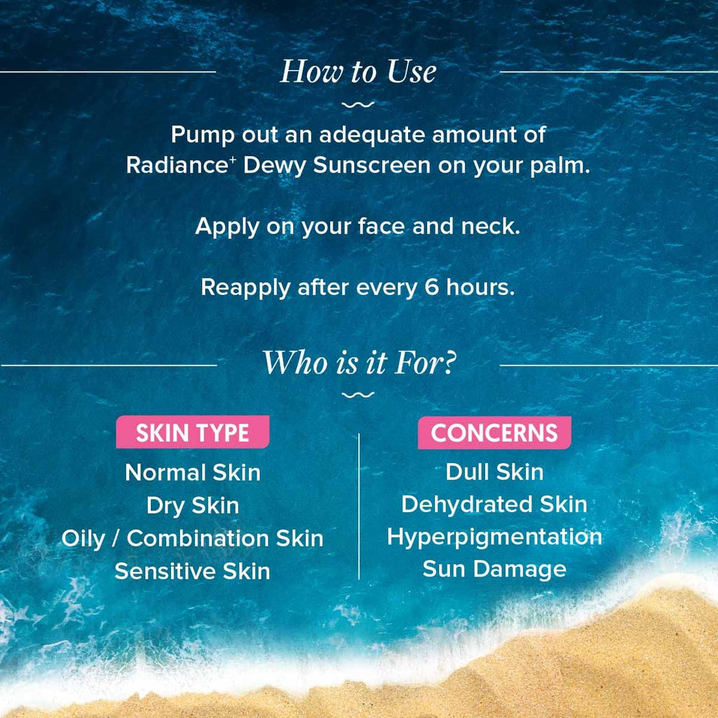 Aqualogica Radiance+ Dewy Sunscreen SPF 50+ PA+++ 80g
