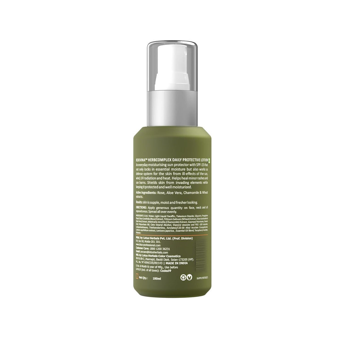 Lotus Professional PHYTORX REJUVINA HERBCOMPLEX PROTECTIVE LOTION SPF 25 | Skin Soothing | UV protection | Nourishing | Paraben free | 100ml