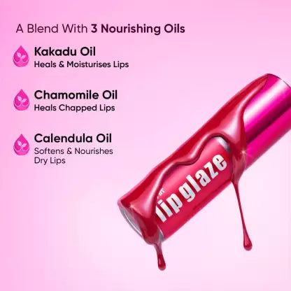 NYKAA Lip Glaze lip oil Raspberry ganache 7ml