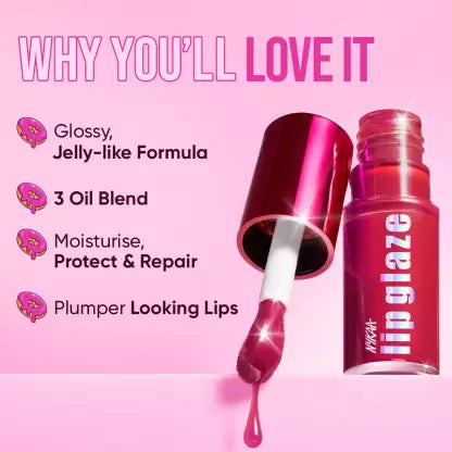 NYKAA Lip Glaze lip oil Raspberry ganache 7ml