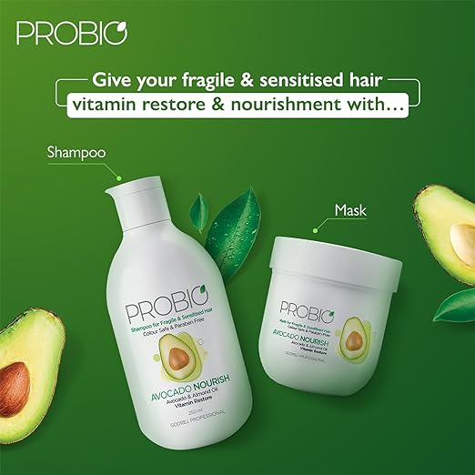 Godrej Professional Probio Avocado Nourish Hair Mask (200g) | For Fragile Hair | No Sulphate | with Avocado & Almond Oil