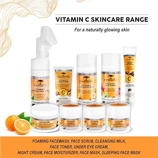 Colorbar Co-earth Vitamin C Face Wash 100g I Brighter and youthful glow I Promote collagen production I Brighter and youthful glow