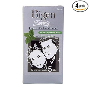 Bigen Speedy Hair Color, 40g + 40g - Brownish Black 882 (Pack of 1)