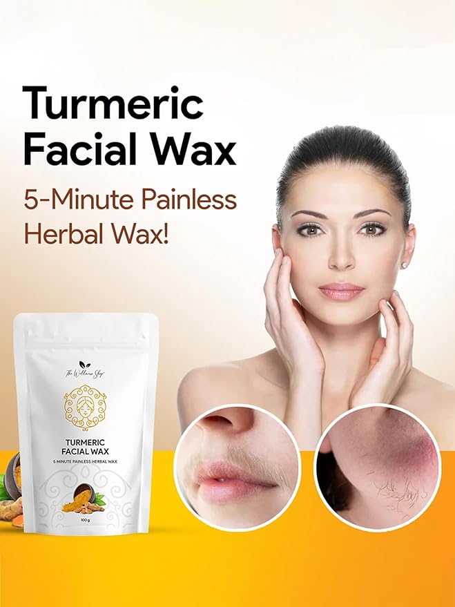 The Ayurveda Rituals Turmeric Facial Wax – 5 Minute Painless Herbal Wax 100g