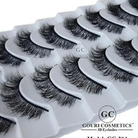 GOURI COSMETICS™ 3D FALSE EYELASHES - False Eyelashes for Women - (10 Pair Pack)