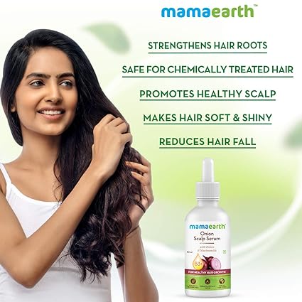 Mamaearth Onion Scalp Serum With Onion Oil and Niacinamide | For Healthy Hair Growth | 50ml