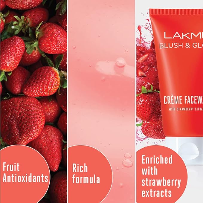 Lakmé Strawberry Creme Face Wash 50g