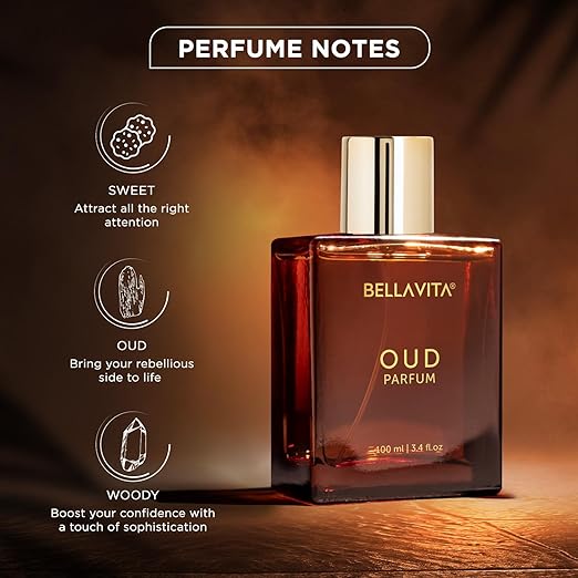 Bella Vita Luxury OUD PARFUM Intense Unisex Perfume for Men & Women with Carnation,Vanilla,Cedarwood|Woody,Oriental Long Lasting Fragrance Scent 100Ml