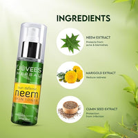 Jovees Herbal Sun Defence Neem Skin Toner | Prevents Dry Skin | Pore Tightening | For Protection Against Sun Damage & Tanning | Paraben & Alcohol Free | 100ml