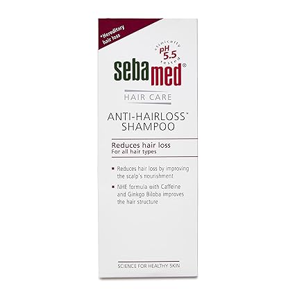 Sebamed Anti- Hairloss Shampoo 200Ml|Ph 5.5|Reduces Hairloss|Caffeine&Gingko Biloba|All Hair Types