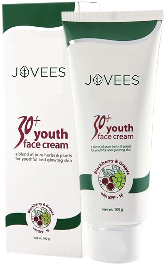 Jovees Herbal 30 + Youth Face Cream SPF-16+ | For Youthful & Glowing Skin | For Men and Women 100gm