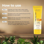 Jovees Herbal Sun Protective Sunscreen SPF 40, 100g | Lightweight and Oil Free - UVA & UVB Protection | Normal to Dry Skin Types | Paraben & Alcohol Free