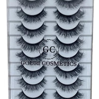 GOURI COSMETICS™ 3D FALSE EYELASHES - False Eyelashes for Women - (10 Pair Pack)