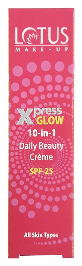 Lotus Herbals Make-up Xpress Glow 10 in 1 SPF 25 Daily Beauty Cream (Royal Pearl, 30g)