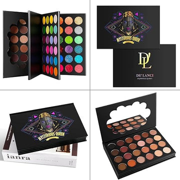 De'Lanci Mysterious Queen Eyeshadow Palette, Matte Finish, Multi 79.2g