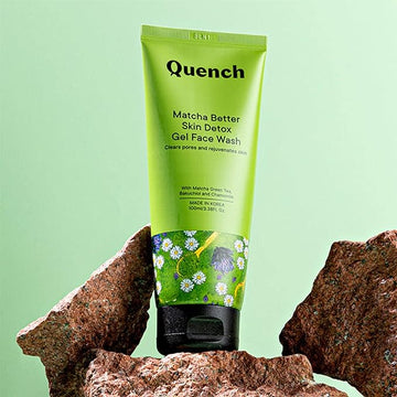 QUENCH Skin Detox Gel Face Wash with Matcha Green Tea| Korean Face Wash for Oily & Acne-Prone Skin| Clears Pores, Controls Oiliness and Detoxifies Skin| Made in Korea (100ml)