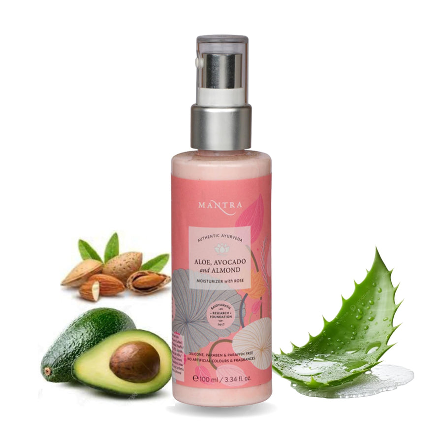 Mantra Aloe, Avocado And Almond Moisturiser With Rose 100ML