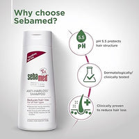 Sebamed Anti- Hairloss Shampoo 200Ml|Ph 5.5|Reduces Hairloss|Caffeine&Gingko Biloba|All Hair Types