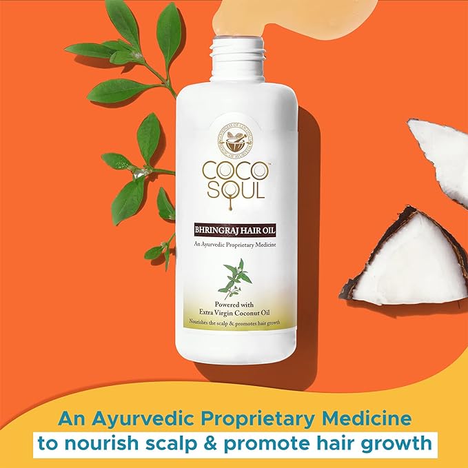 COCO SOUL BHRINGRAJ HAIR OIL POWERED WITH EXTRA VIRGIN COCONUT OIL 200ml