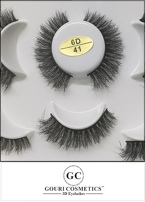 GOURI COSMETICS™ 3D FALSE EYELASHES - False Eyelashes for Women - ( 5 Pair Pack )