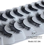 GOURI COSMETICS™ 3D FALSE EYELASHES - False Eyelashes for Women - (10 Pair Pack)