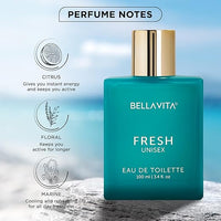 Bella Vita Luxury FRESH Unisex Eau De Toilette Perfume with Bergamot, Lavender,Ylang Ylang|Premium, Long Lasting Fresh Fragrance for Men & Women, 100ML