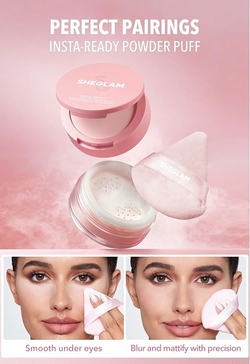 SHEGLAM INSTA-READY FACE & UNDER EYE SETTING POWDER DUO TRANSLUCENT