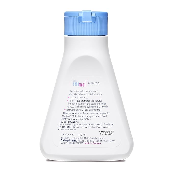 Sebamed Baby Shampoo 150ml|Ph 5.5| Camomile|Natural moisturisers|No tears formula|For delicate scalp