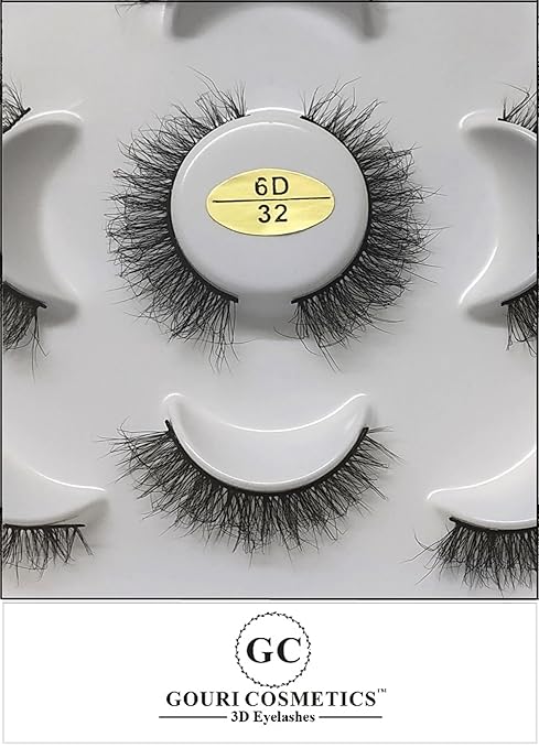 GOURI COSMETICS™ 3D FALSE EYELASHES - False Eyelashes for Women - ( 5 Pair Pack )