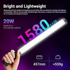 Godox LC500R RGB LED Video Light Stick Lighting,2500K-8500K Adjustable, CRI 95 TLCI 96 Accurate Color, 360° Full-Color LED Light,15 FX Lighting Effects,0-100% Dimmable Support APP Control