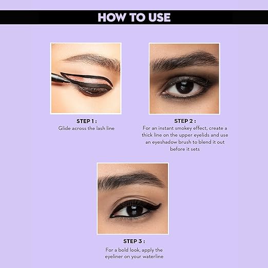 SUGAR Cosmetics Eyes Eyes Baby Gel Eyeliner | 16 Hrs Long wear Creamy Matte Finish | Smudgeproof & Transferproof | Intense Black Pigment Formula | 0.6 g - 01 Esmeralda