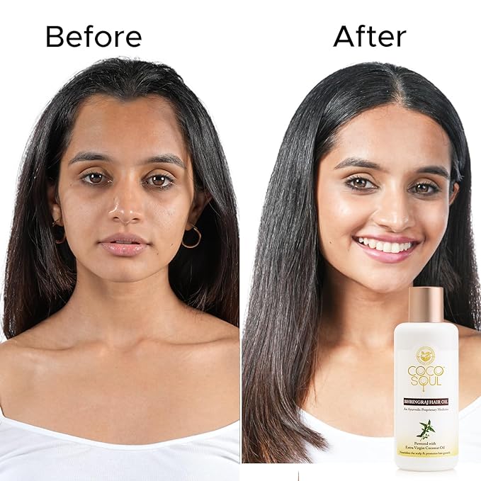 COCO SOUL BHRINGRAJ HAIR OIL POWERED WITH EXTRA VIRGIN COCONUT OIL 200ml