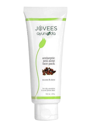 Jovees Herbal Tea Tree & Clove Anti Acne Pack | For Oily, Sensitive and Acne Prone skin 120g