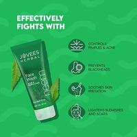 Jovees Herbal Neem Face Wash With Neem| For Oily & Acne Prone Skin | Oil Control, Remove Impurities And Prevents Pimples For Men & Women | 120 ML