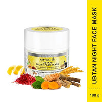 Colorbar Co-earth Ubtan Night Mask 100g I Promote bright and radiant skin I Helps to remove tan I Detoxify skin and fights dark spots and pigmentation