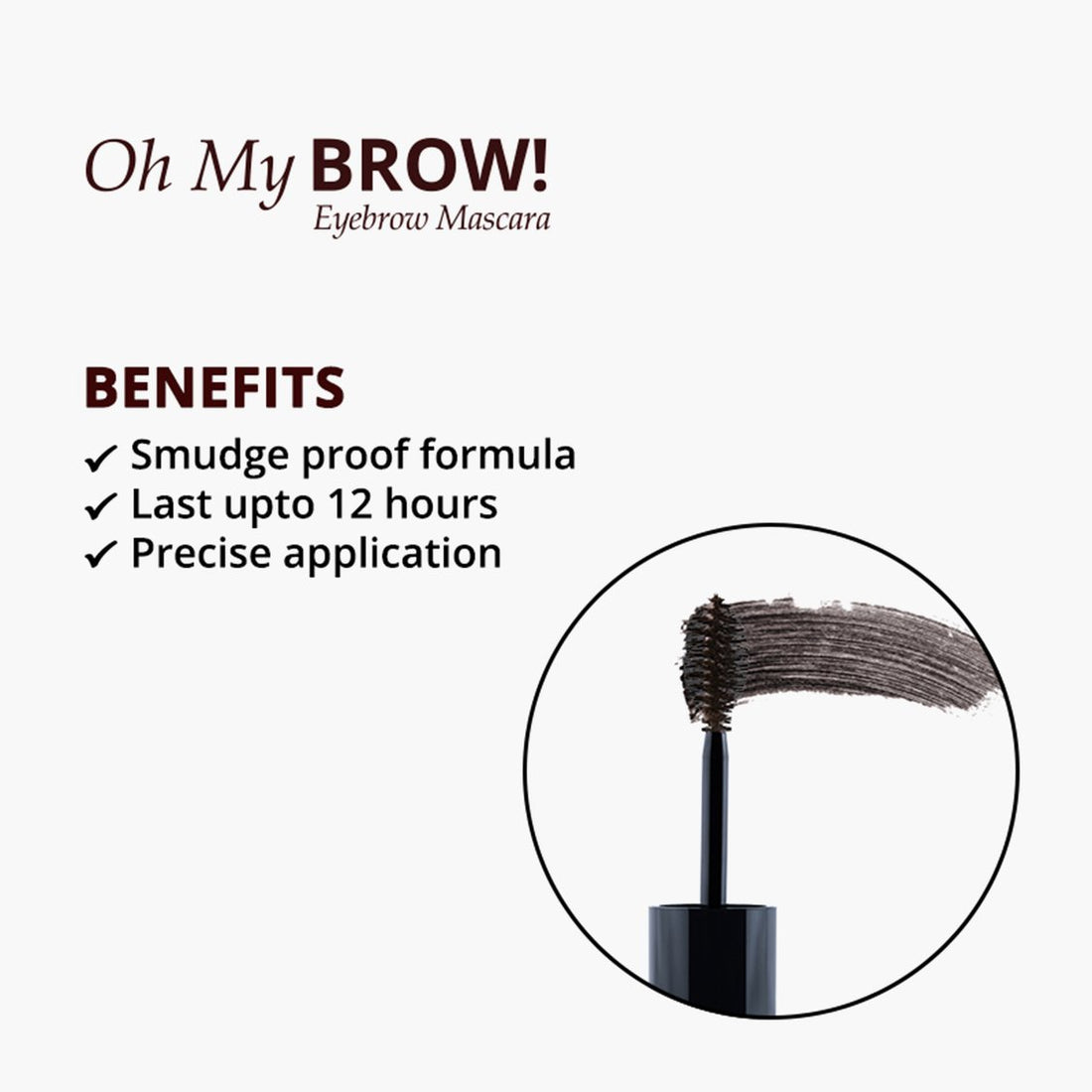 NYKAA Oh My Brow! Eyebrow Mascara-Sirius Brown 01  (4.2ml)