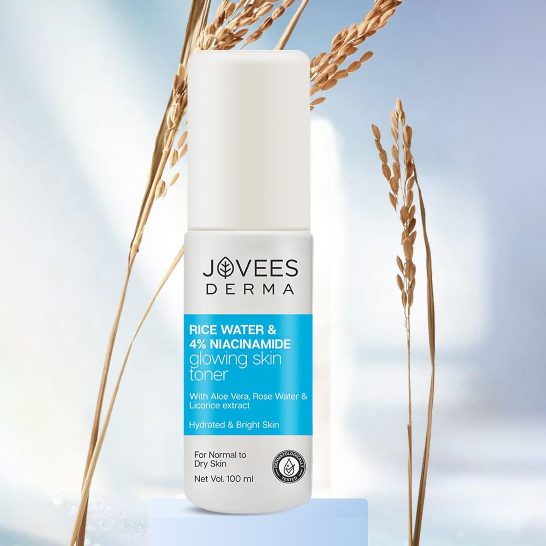 JOVEES Derma Rice Water & 4% Niacinamide Glowing Skin Toner (100ml)