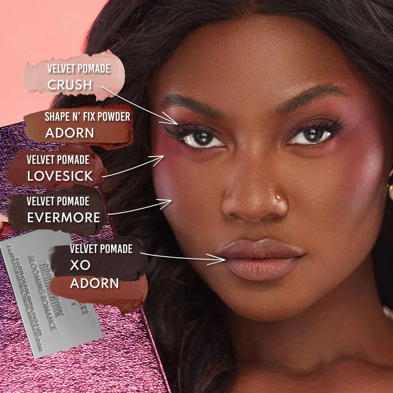 Danessa Myricks Beauty Groundwork Palette Blooming Romance Palette For Eyes,Brows,Face & Lipsn 26g