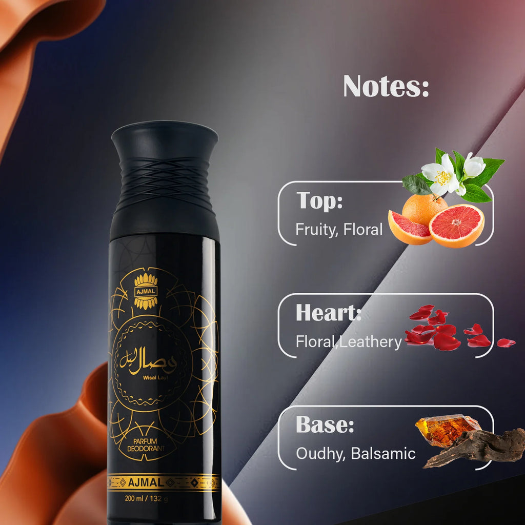 Ajmal Wisal Layl Deodorants 200ml for Unisex