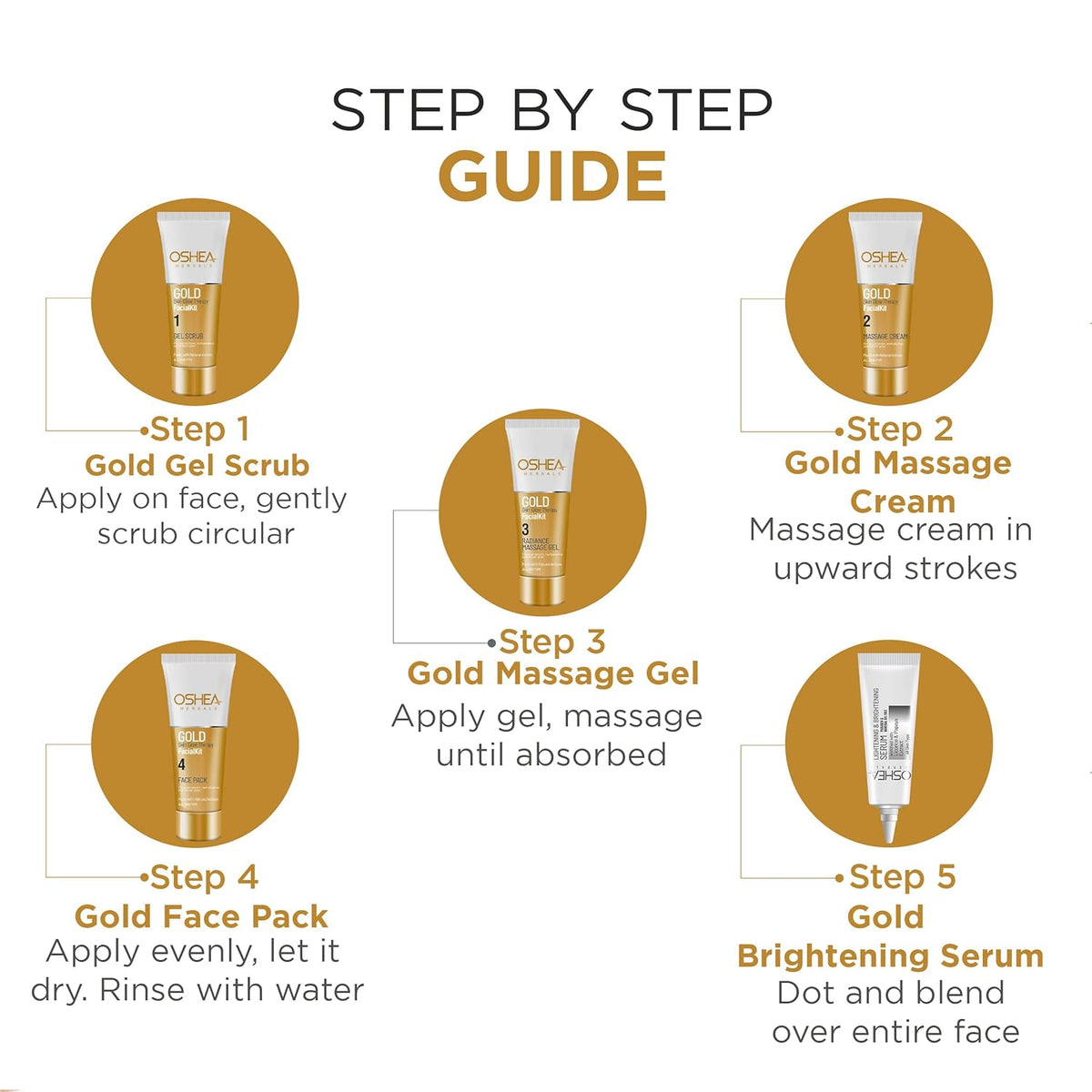 Oshea Herbals Gold Skin Glow Therapay Facial KIt (64g)