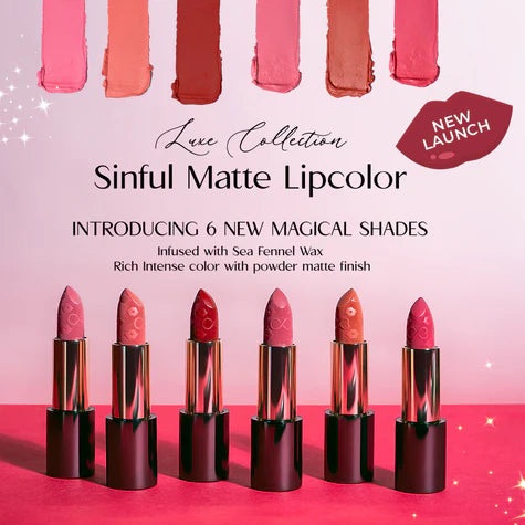 COLORBAR SINFUL MATTE LIPCOLOR - LUXE COLLECTION 3.5g