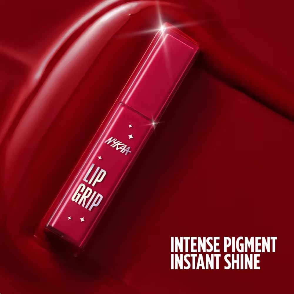 Nykaa Lip Grip No-Transfer Gloss Intense Shine Liquid Lipstick Gloss Intense Shine Liquid Lipstick 2ml