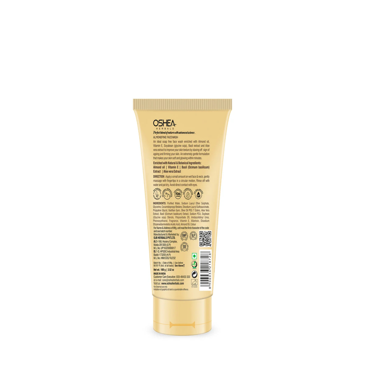 Oshea Herbals Almondfine Anti Ageing Facewash 150g